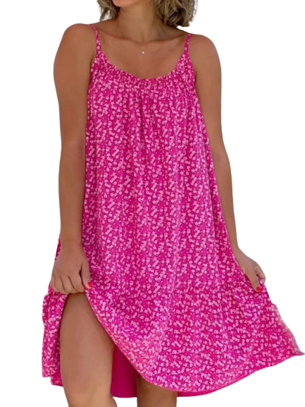 Lightweight and Stretchy Casual Floral Dress