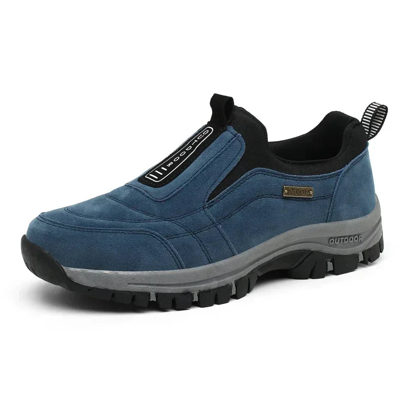 Breathable Suede Leather Slip-On Hiking Shoes