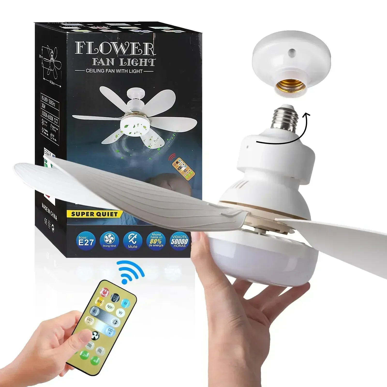 Silent LED Ceiling Fan with Remote Control