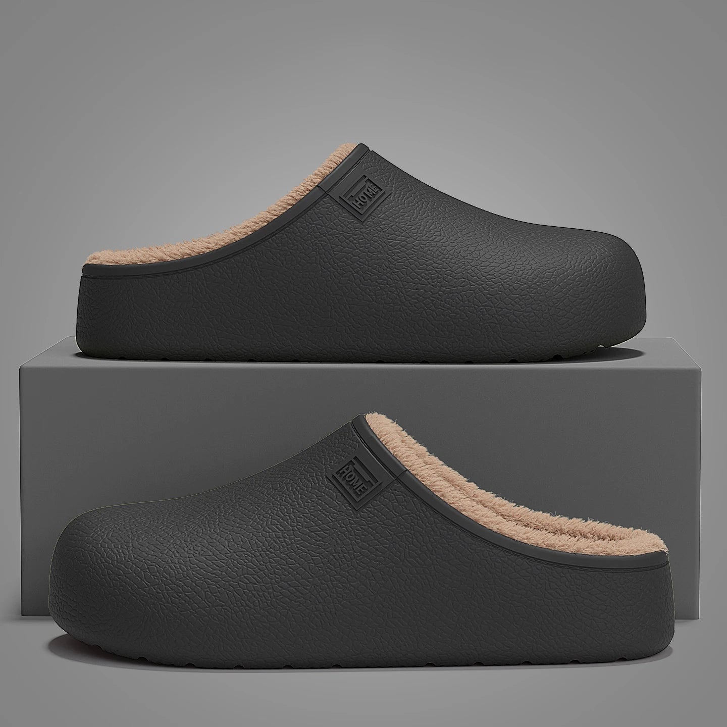 Waterproof Fleece-Lined EVA Winter Slippers
