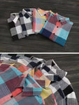 Chemise à Carreaux longue en Coton Mi-Saison - Femme
