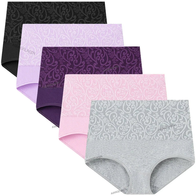 Lot de 5 Culottes Shapers Taille Haute en Coton