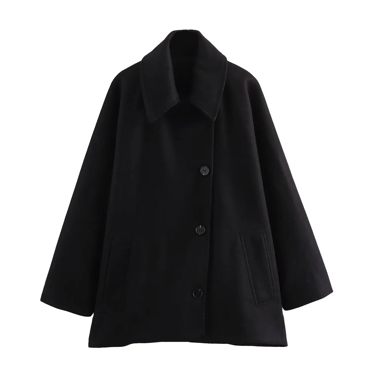 Vintage Short Wool-Blend Coat