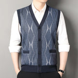 Cardigan tricot sans manches à motif