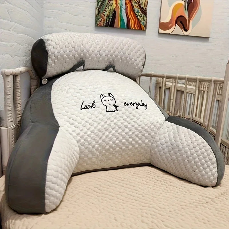 Oreiller de Lecture Ergonomique avec Support Tête & Housse Amovible