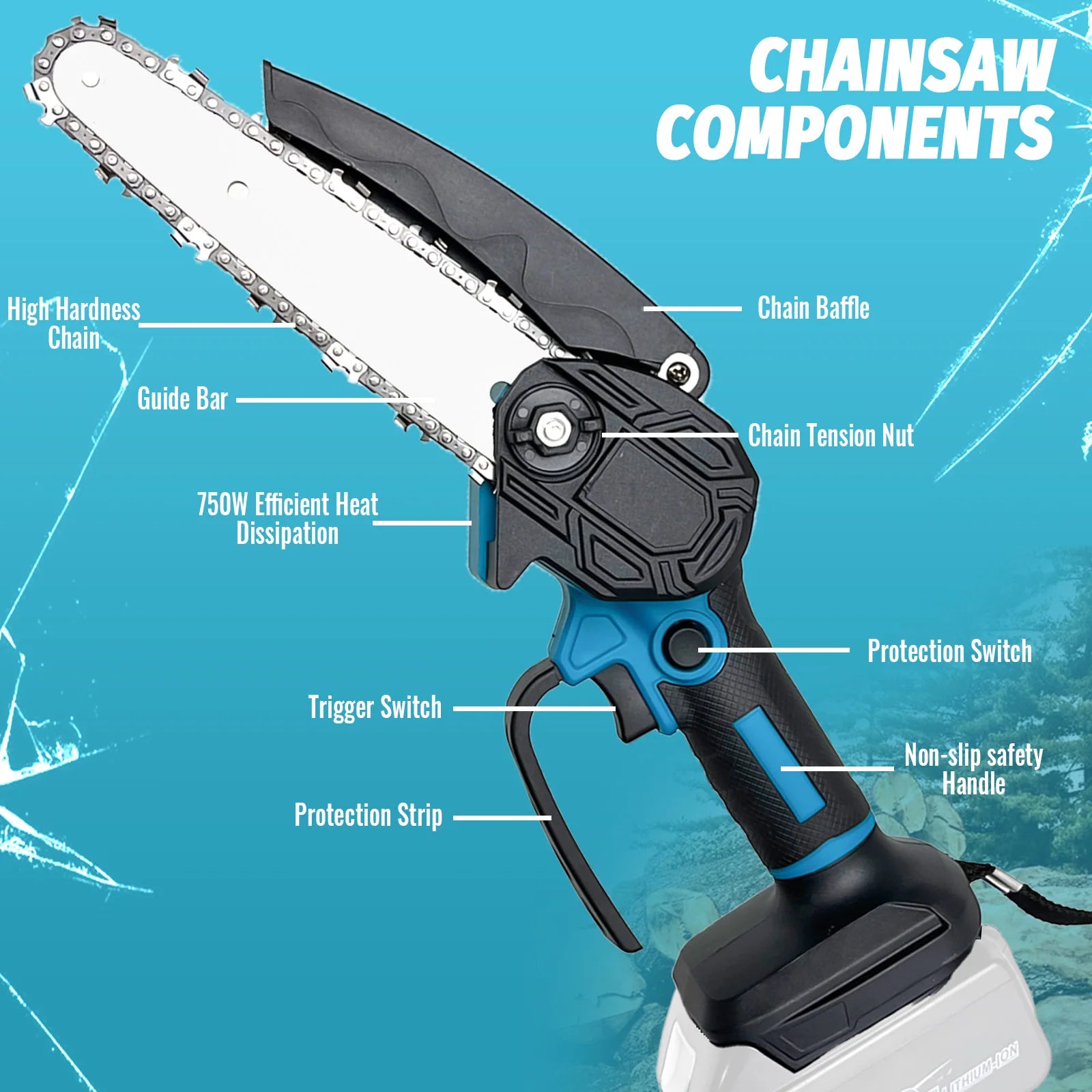 Cordless Chainsaw for Makita 18V Battery