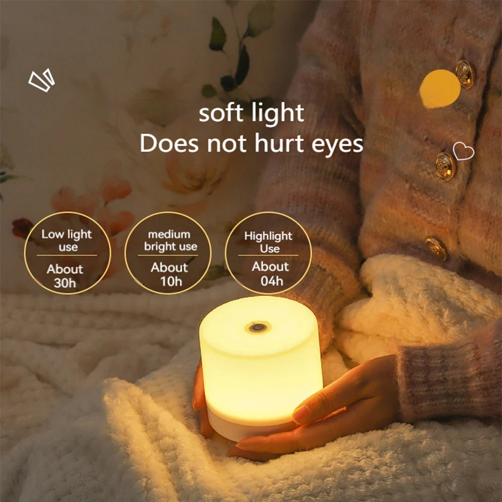 Lampe de chevet LED et tactile - 3 couleurs