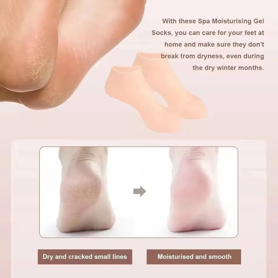 2-Pack Hydrating Gel Socks for Dry Feet & Hands
