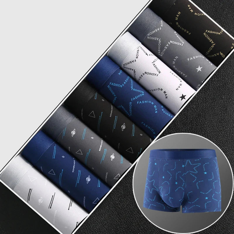 Men's Printed Boxer Briefs 8-Pack - Soft and Comfortable