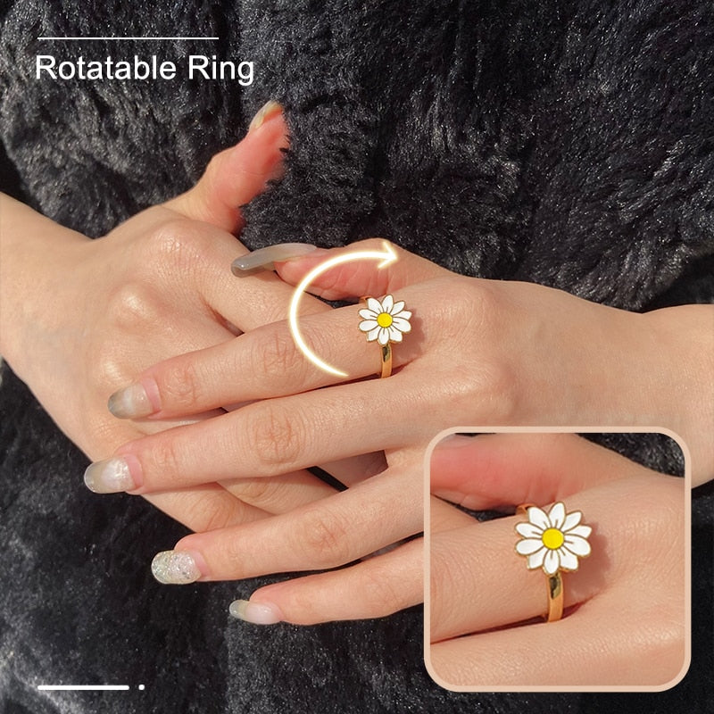 Bague d'anxiété ajustable pour femme