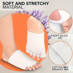 Paire de Demi Chaussette Séparatrice d'Orteils en Gel & Fibre de Coton