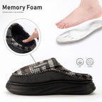 Chaussons Fourrés Homme Style Charentaises – Mémoire de Forme, Soutien Plantaire & Semelle Antidérapante