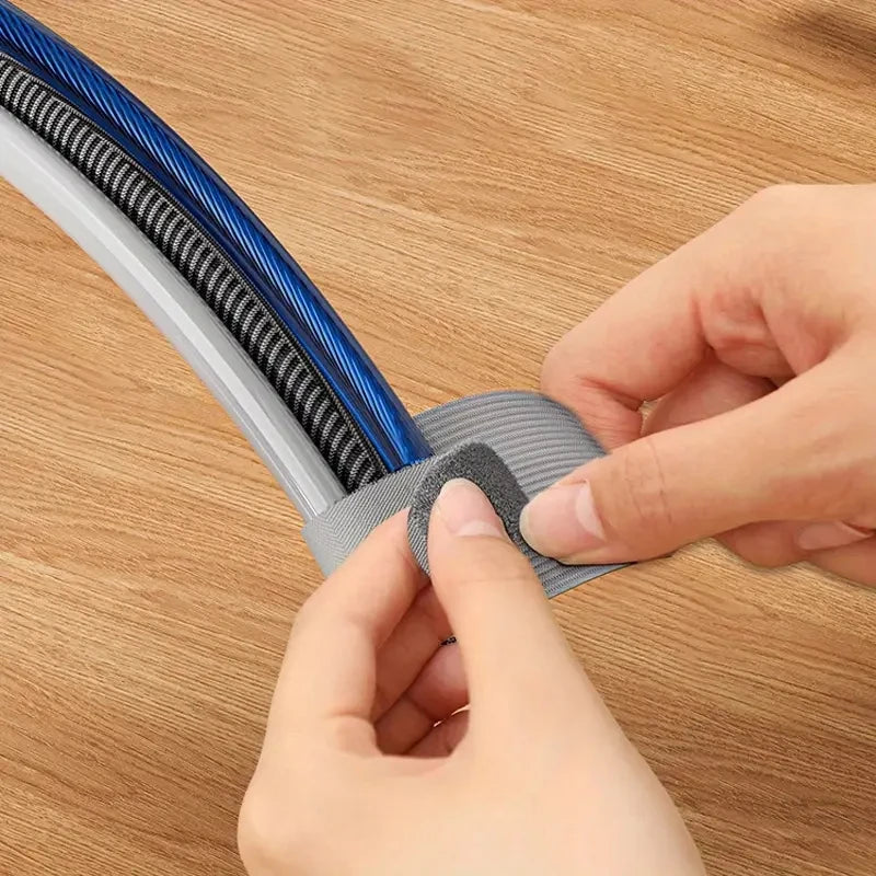 100x Self-adhesive Cable Tie - Reusable Hook and Loop