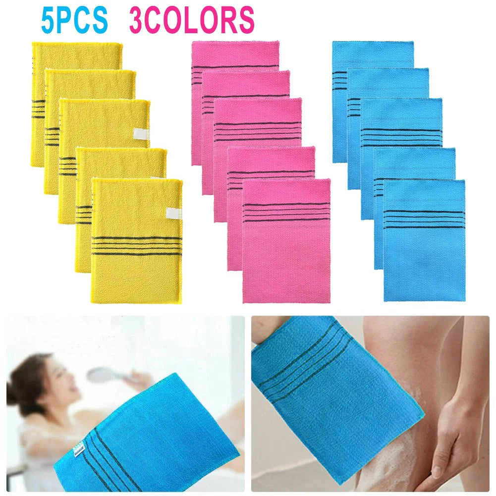 Exfoliating Shower Gloves – Set of 5 Colored