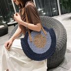 Sac de Plage en Osier "Oeil" avec Fermeture