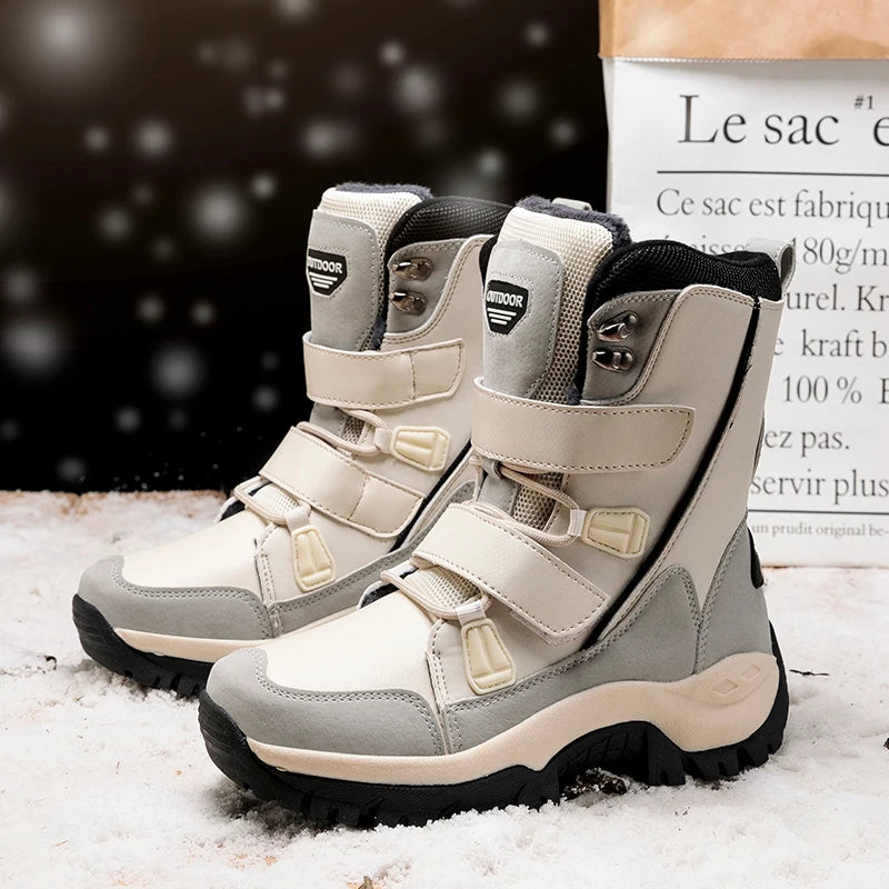 Waterproof platform snow boots