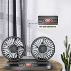 Mini Ventilateur Rotatif Á Double Tête Pour Voiture