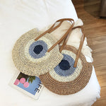 Sac de Plage en Osier "Oeil" avec Fermeture