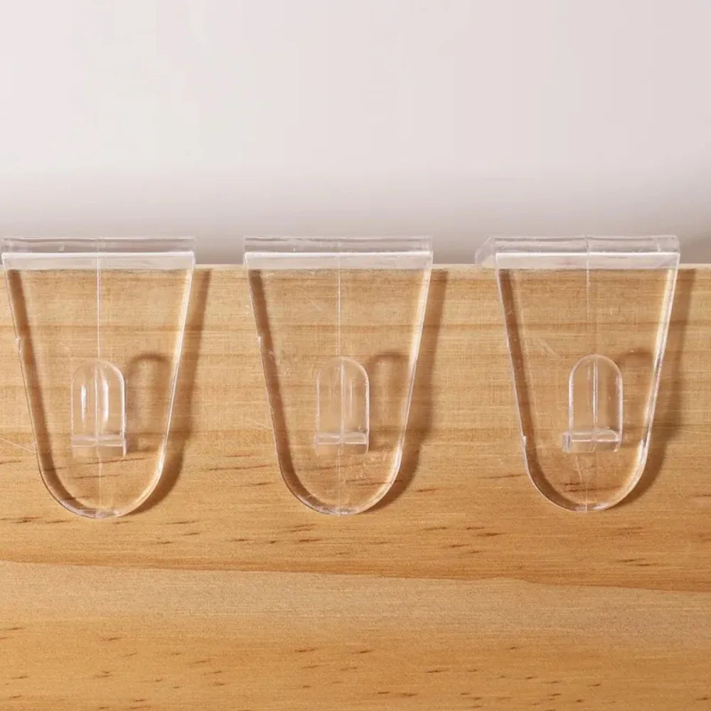 Pack of 30 Transparent Clip Hooks for drawers, doors...