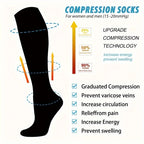 6 Pairs Patterned Compression Socks