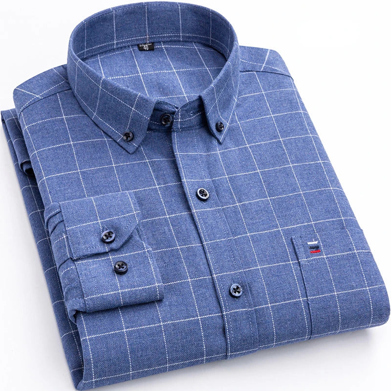 Chemise en Coton à Carreaux