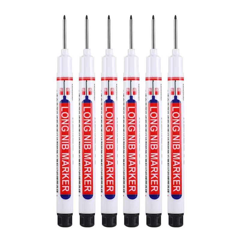 6pcs Long Head Marker Pens Set