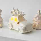 White Ceramic LED Christmas Decoration