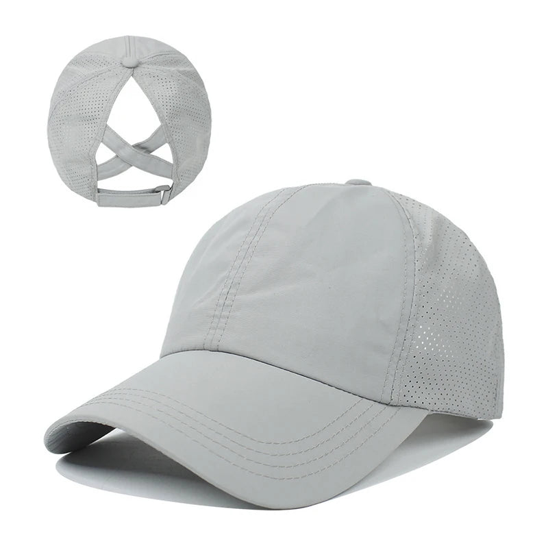 Casquette Femme Séchage Rapide à Queue de Cheval