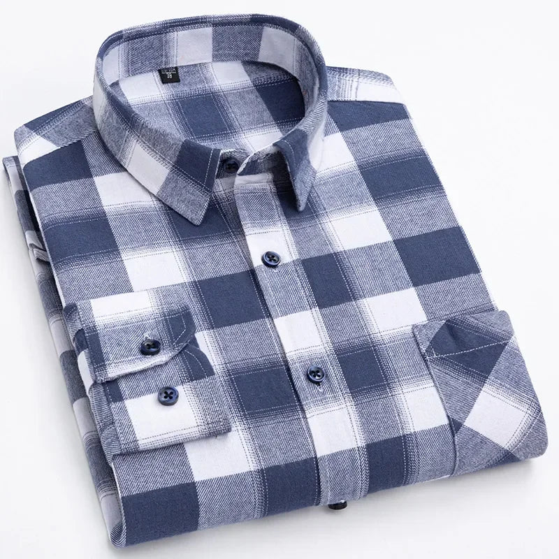 Chemise en Coton à Carreaux