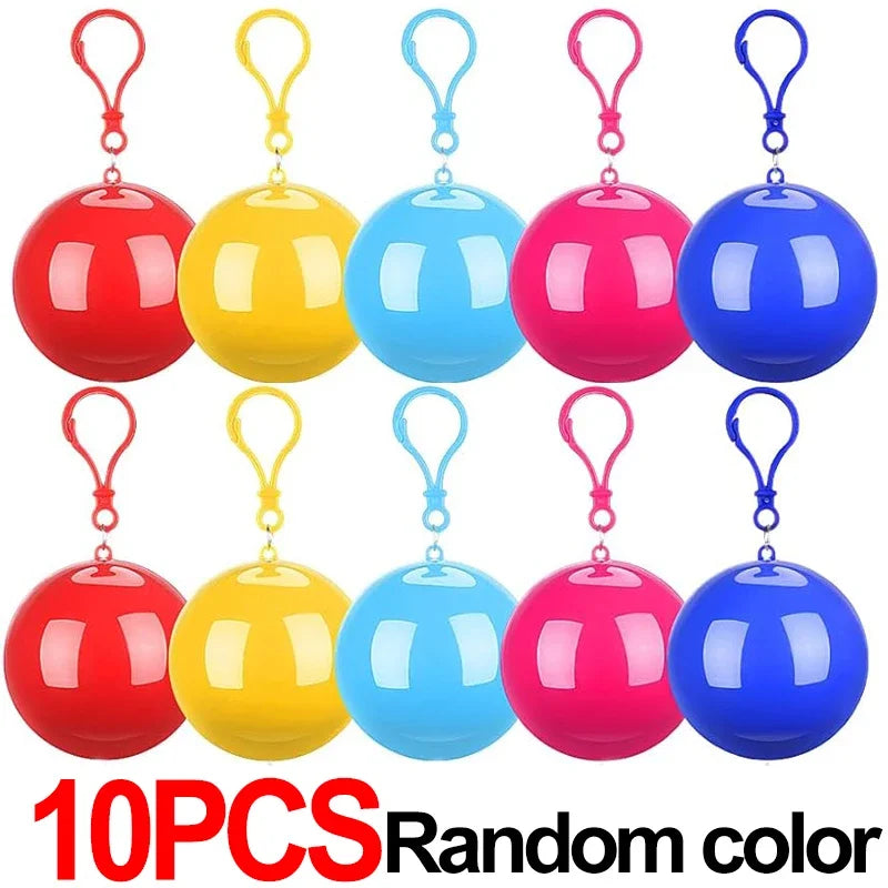 Lot de 10 Ponchos Imperméables jetables de Poche