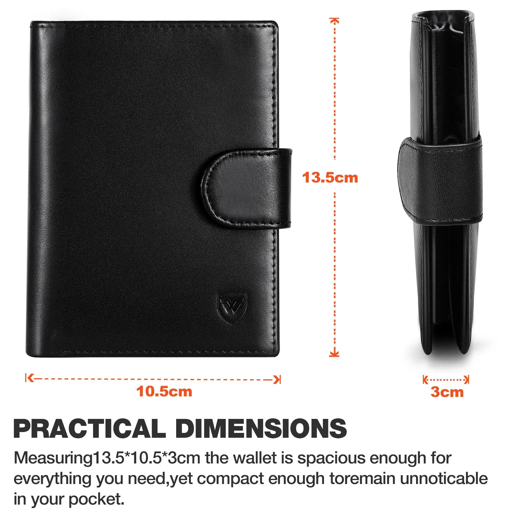 RFID Blocking Multi-Compartment Wallet
