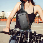 Sac à bandoulière antivol avec port de chargement USB