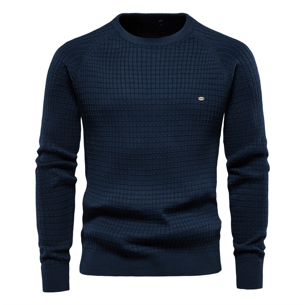Men's round neck knit jumper