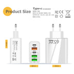 65W 5-in-1 Fast Charger - 3 USB + 2 USB-C