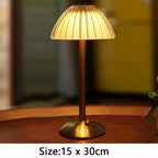 Lampe LED Cristal Or avec Bouton Tactile & USB