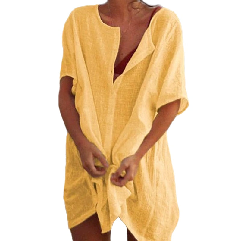 Linen and Cotton Beach Dress