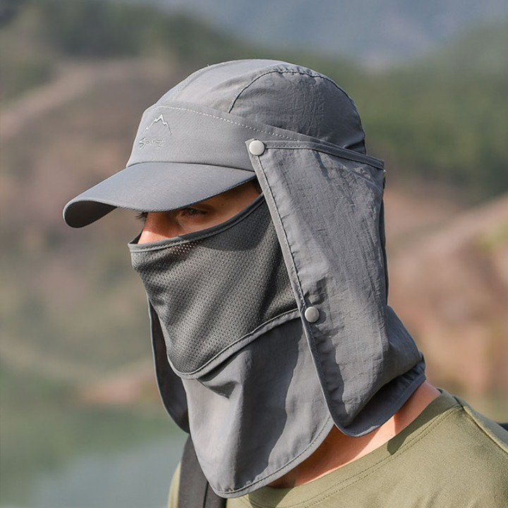 Casquette 4en1 avec masque intégré anti-UV