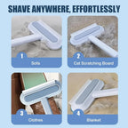 Reusable 4-in-1 Long-Handled Pet Hair Remover Brush — Washable, Dog & Cat, Sofa & Clothing