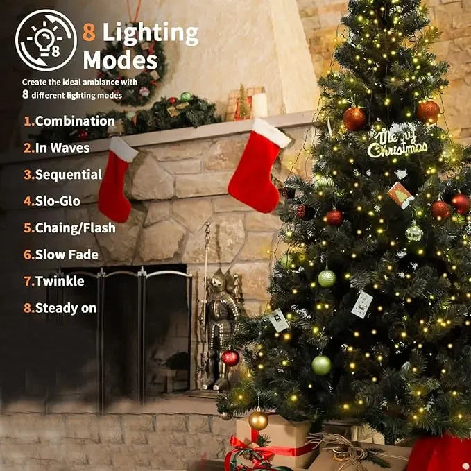 Christmas Tree LED String Lights 1.5/2/3M - Quick & Easy Installation