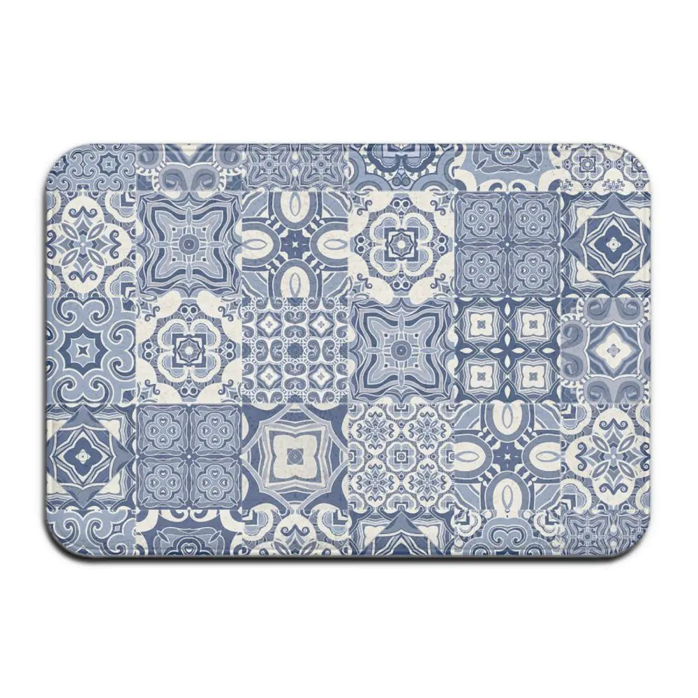 Cement tile floor mat