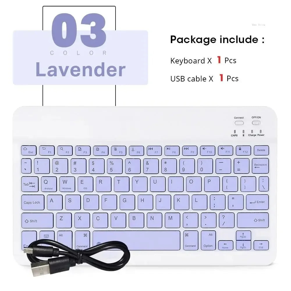 Clavier Bluetooth Sans Fil Rechargeable – Compatible Android, iOS et Windows + Souris Sans Fil OFFERTE