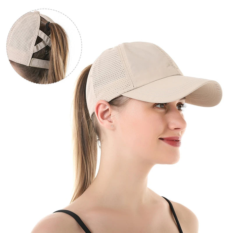 Women's Quick Dry Ponytail Cap