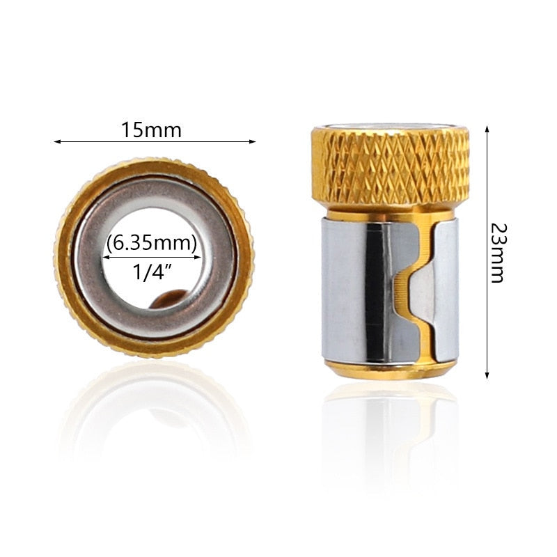 6X Embout Tournevis Magnétique Anneau Amovible