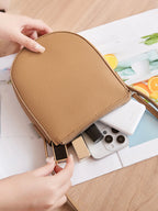 Pebbled Leather Mini Shoulder Bag – Discreet Elegance