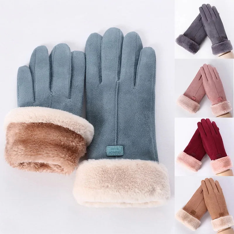 Gants Suèdes Doublés Fourrure