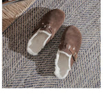 Chaussons Elégants Fourrés Effet Daim