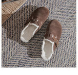 Chaussons Elégants Fourrés Effet Daim