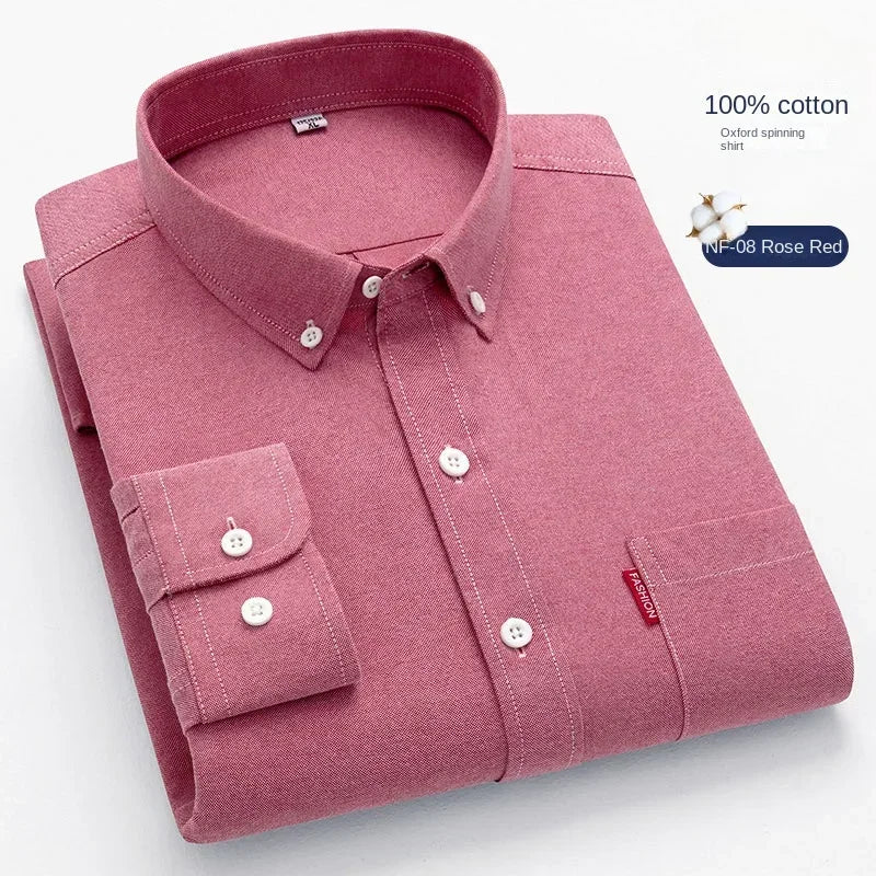 Men's 100% Pure Cotton Long Sleeve Shirt