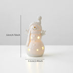 White Ceramic LED Christmas Decoration