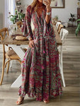 Robe longue d'été à imprimé floral